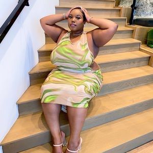 Cut out marble Dress